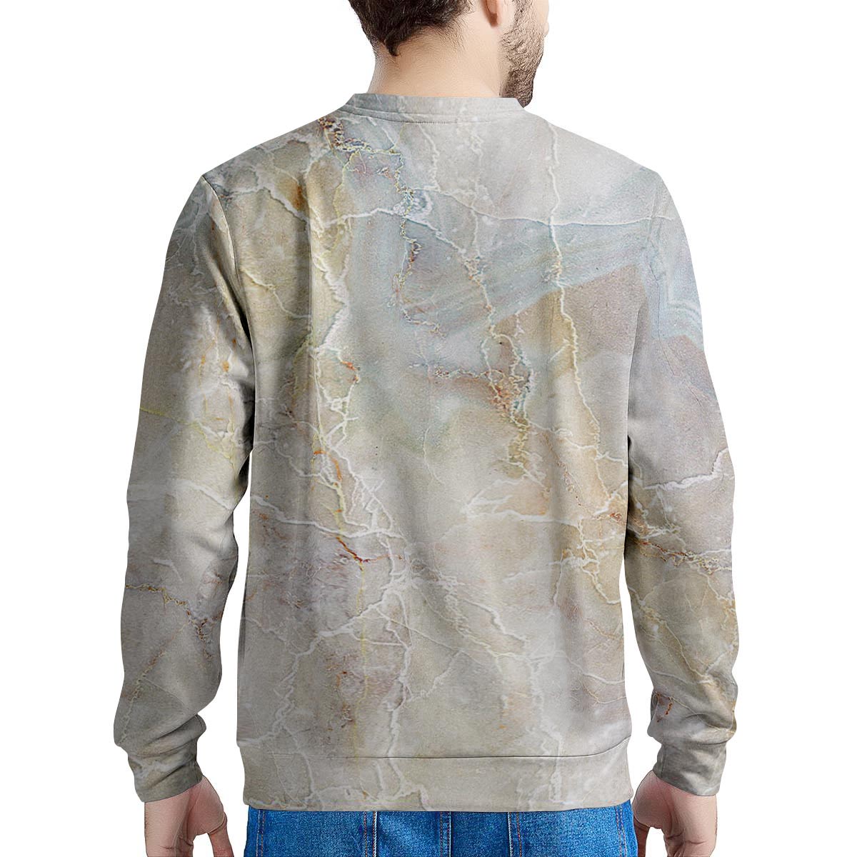 Natural Brown Marble Men's Sweatshirt-grizzshop