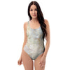 Natural Brown Marble One Piece Swimsuite-grizzshop