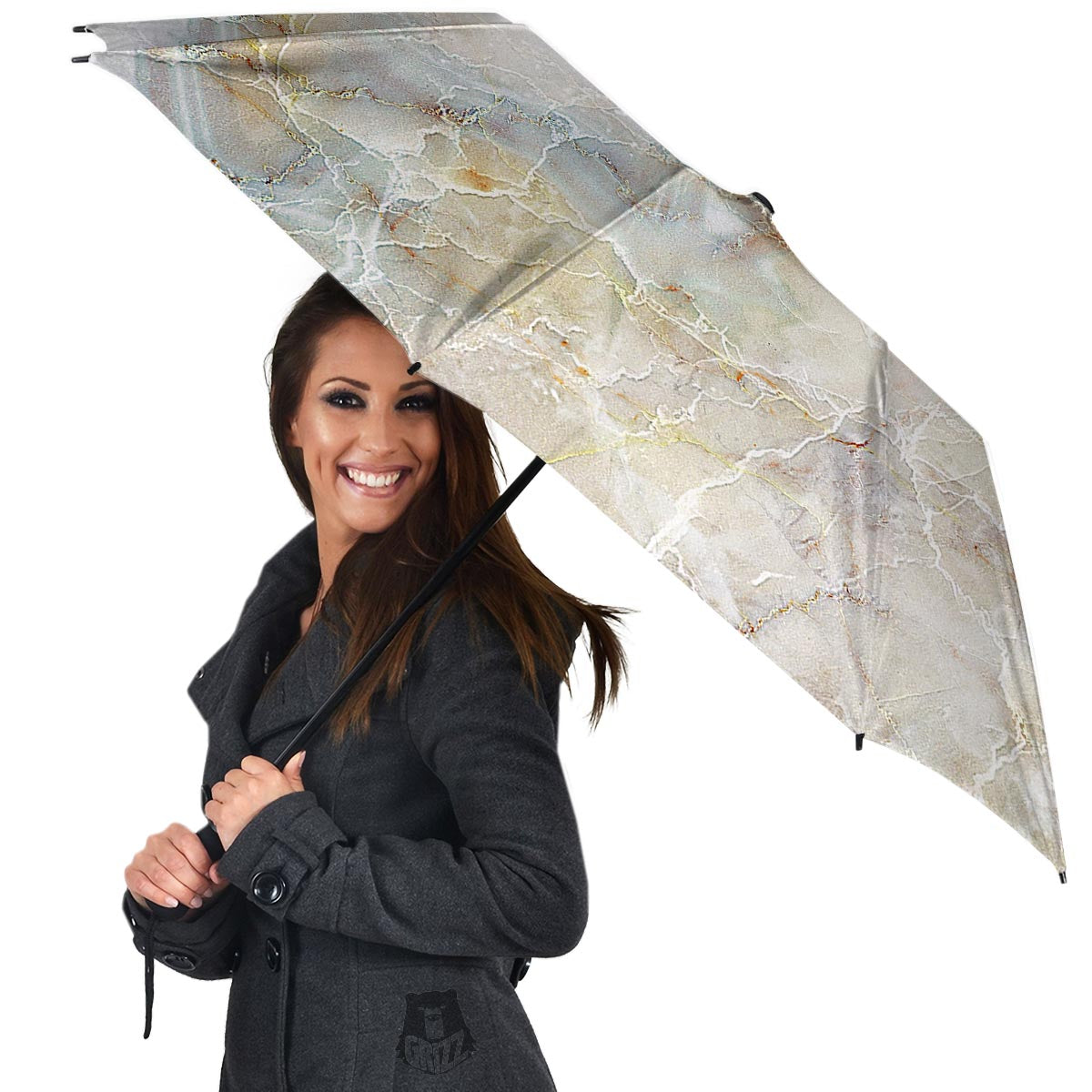 Natural Brown Marble Umbrella-grizzshop