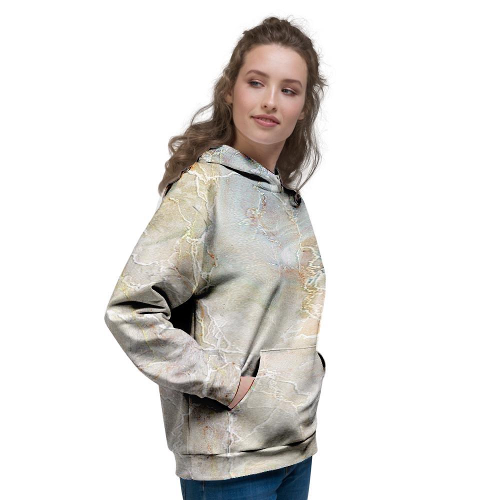 Natural Brown Marble Women's Hoodie-grizzshop