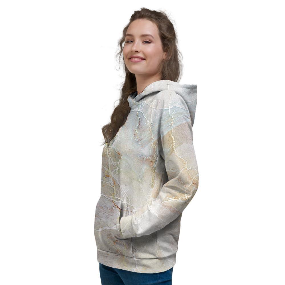 Natural Brown Marble Women's Hoodie-grizzshop