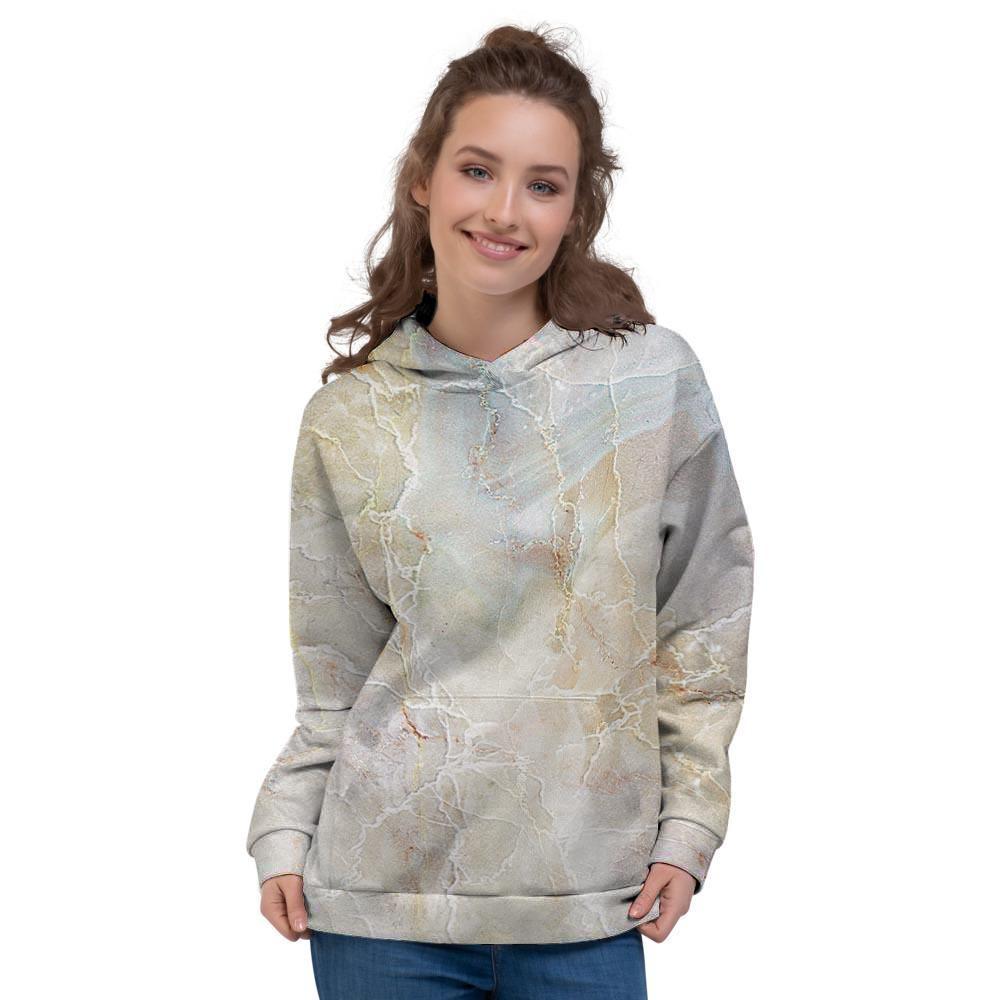 Natural Brown Marble Women's Hoodie-grizzshop