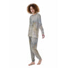 Natural Brown Marble Women's Pajamas-grizzshop