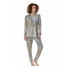 Natural Brown Marble Women's Pajamas-grizzshop