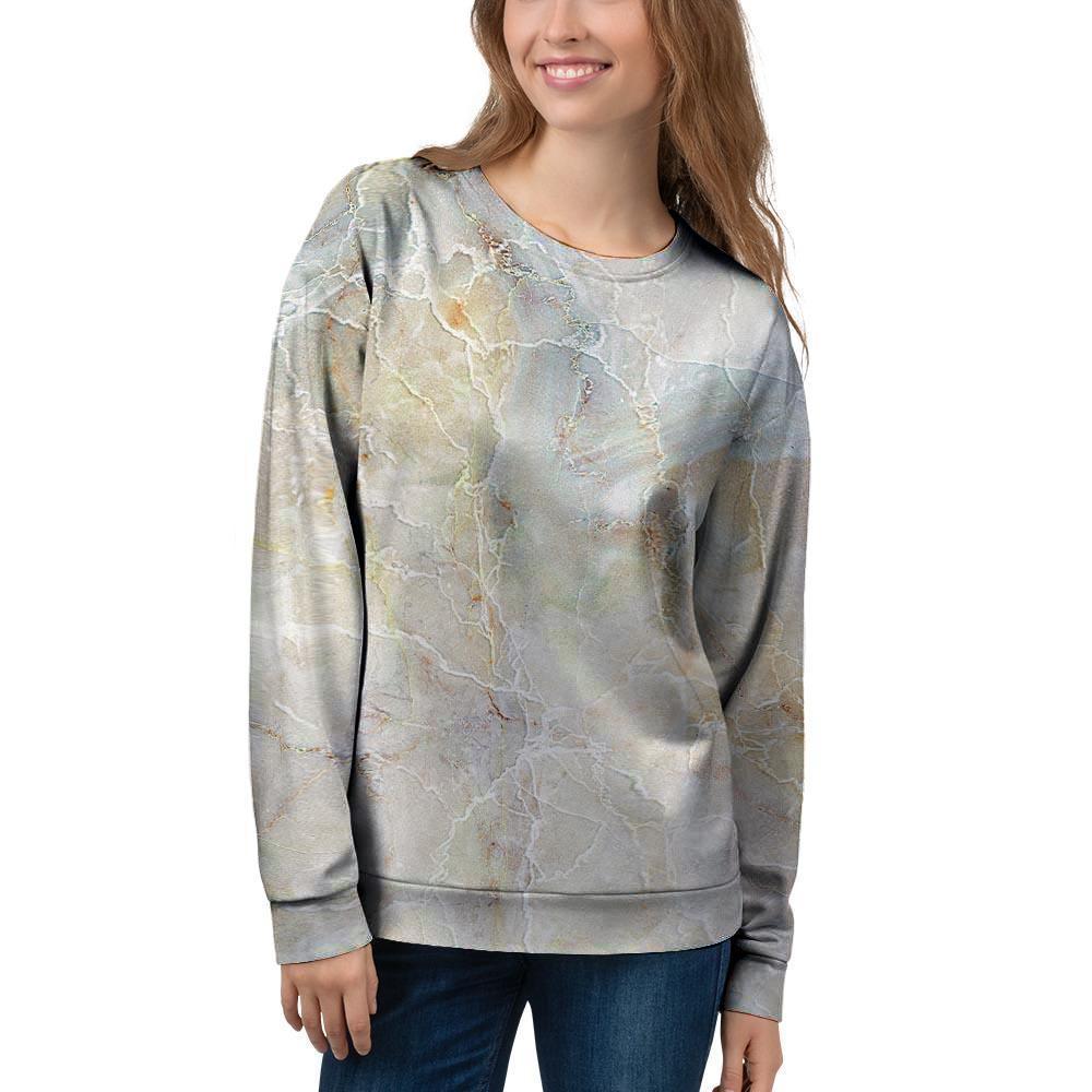 Natural Brown Marble Women's Sweatshirt-grizzshop