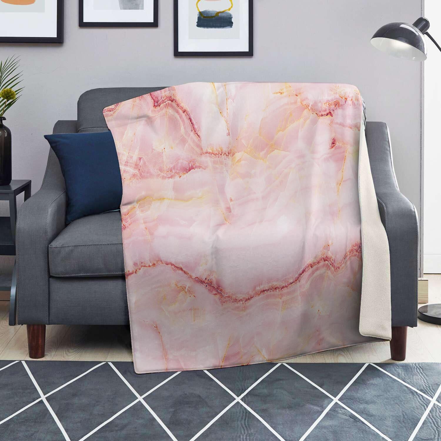 Natural Pink Marble Blanket-grizzshop