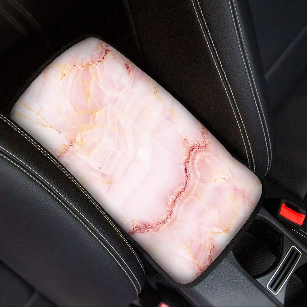 Natural Pink Marble Car Console Cover-grizzshop