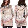 Natural Pink Marble Hoodie Dress-grizzshop