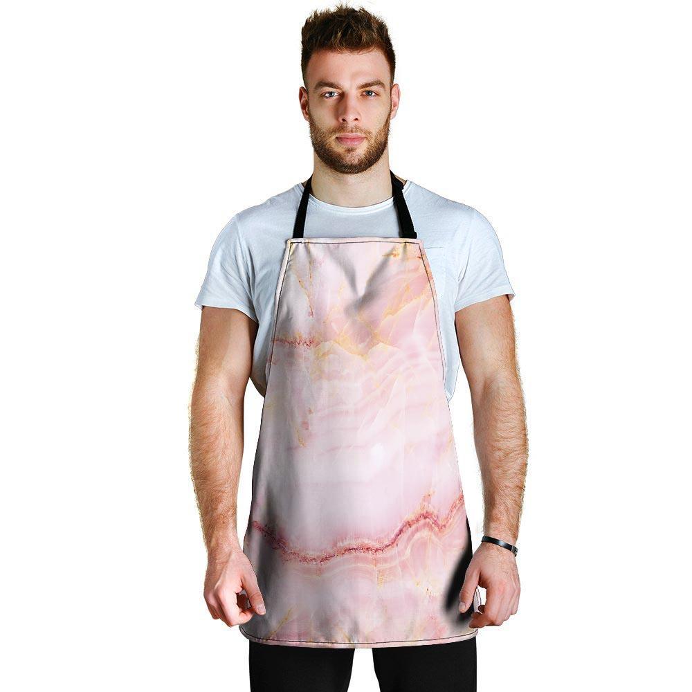 Natural Pink Marble Men's Apron-grizzshop