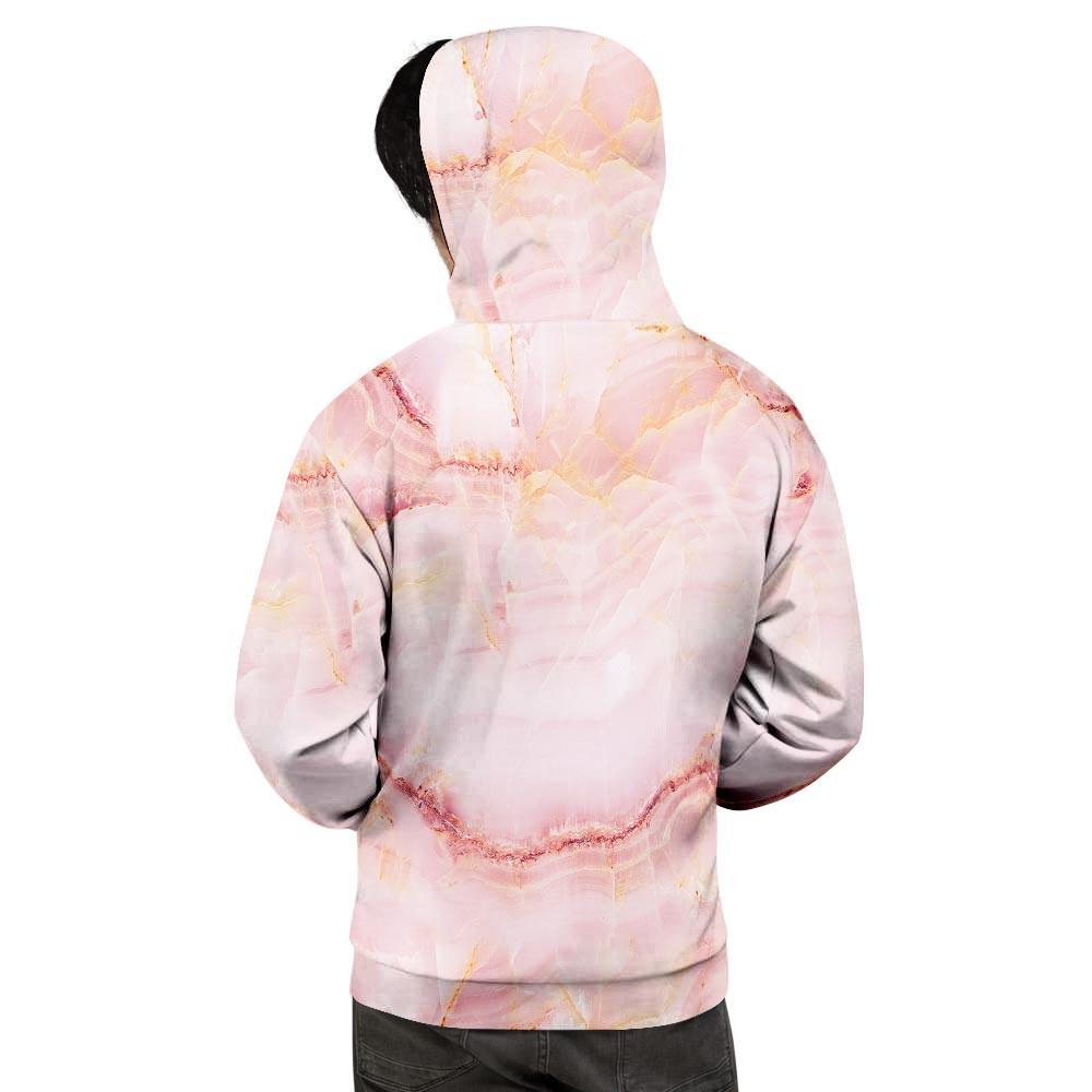 Natural Pink Marble Men's Hoodie-grizzshop