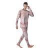 Natural Pink Marble Men's Pajamas-grizzshop