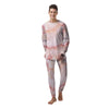 Natural Pink Marble Men's Pajamas-grizzshop