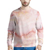 Natural Pink Marble Men's Sweatshirt-grizzshop