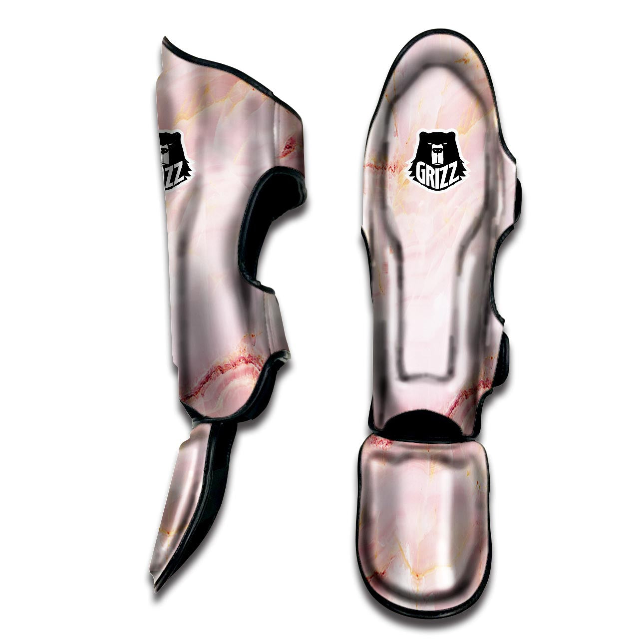 Natural Pink Marble Muay Thai Shin Guard-grizzshop