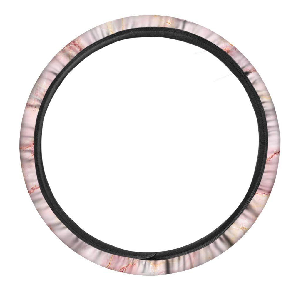 Natural Pink Marble Steering Wheel Cover-grizzshop