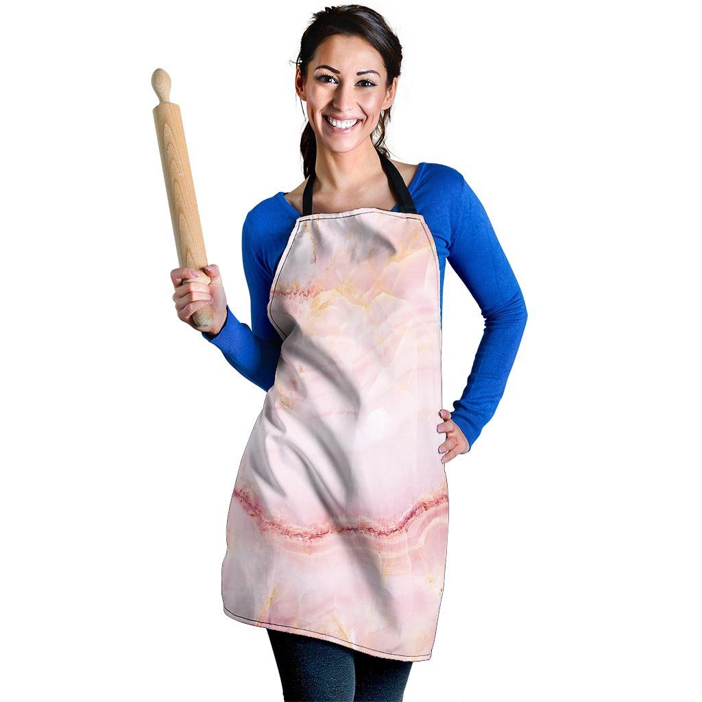 Natural Pink Marble Women's Apron-grizzshop