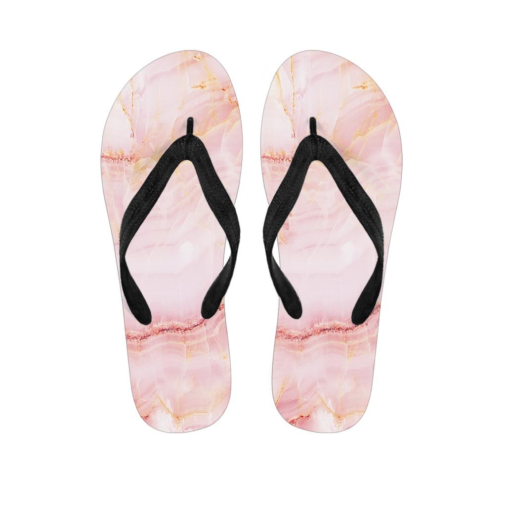 Natural Pink Marble Women's Flip Flops-grizzshop