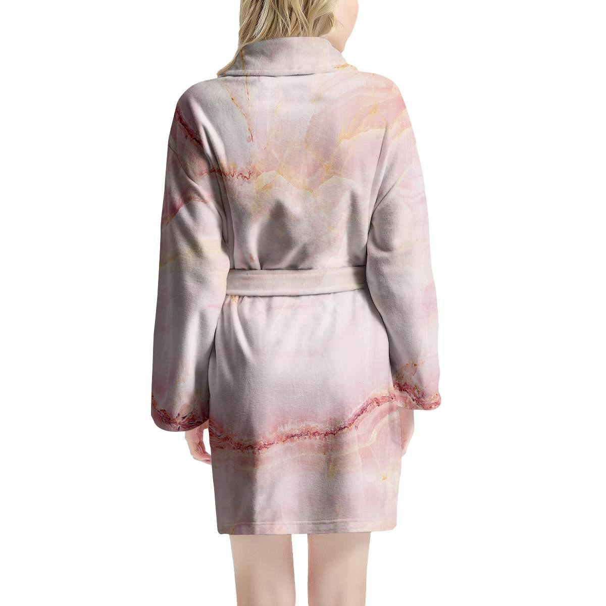 Natural Pink Marble Women's Robe-grizzshop