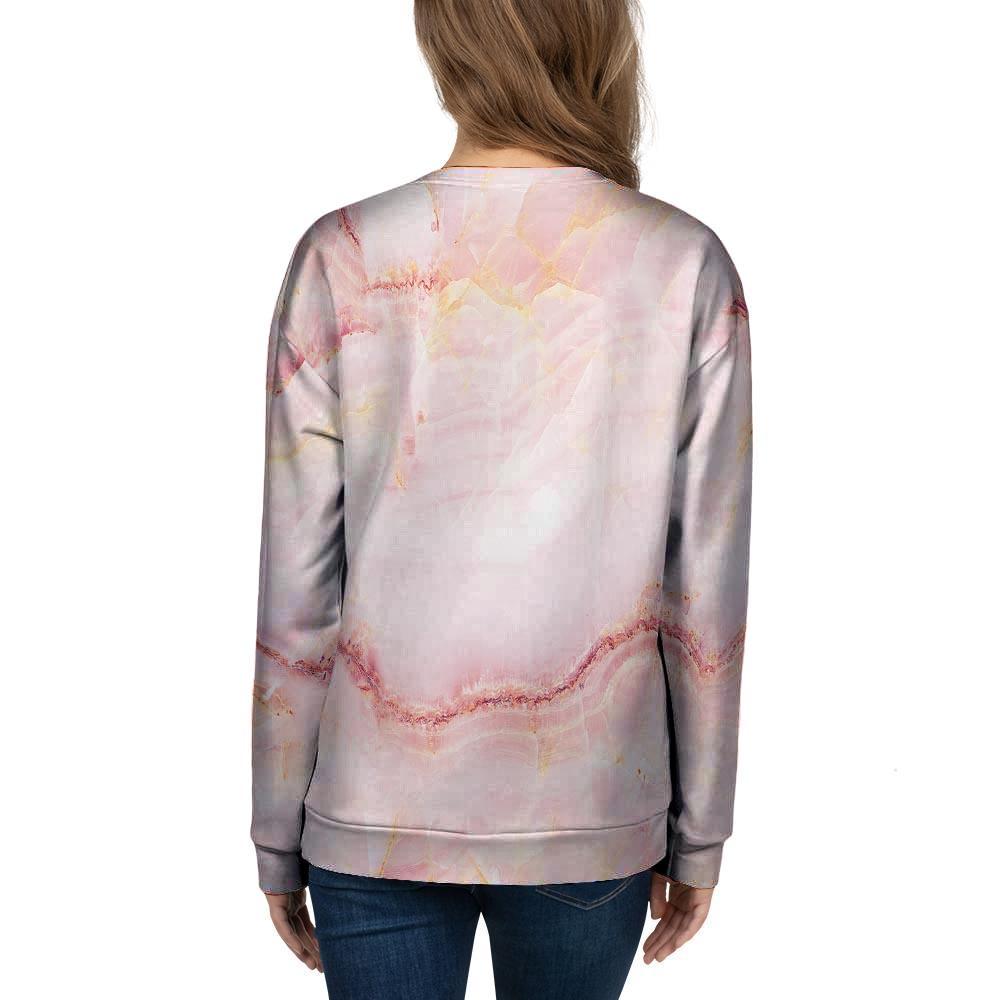 Natural Pink Marble Women's Sweatshirt-grizzshop