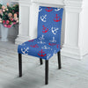 Nautical Anchor Pattern Print Chair Cover-grizzshop