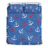 Nautical Anchor Pattern Print Duvet Cover Bedding Set-grizzshop