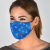 Nautical Anchor Pattern Print Face Mask-grizzshop