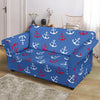 Nautical Anchor Pattern Print Loveseat Cover-grizzshop