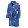 Nautical Anchor Pattern Print Men Long Robe-grizzshop