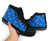 Nautical Anchor Pattern Print Men Women's High Top Shoes-grizzshop