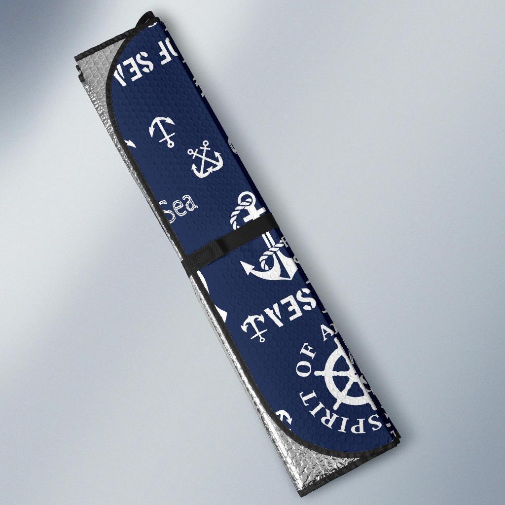 Nautical Anchor Print Pattern Car Sun Shade-grizzshop