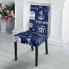 Nautical Anchor Print Pattern Chair Cover-grizzshop