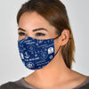 Nautical Anchor Print Pattern Face Mask-grizzshop