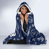 Nautical Anchor Print Pattern Hooded Blanket-grizzshop