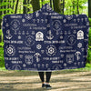 Nautical Anchor Print Pattern Hooded Blanket-grizzshop