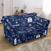 Nautical Anchor Print Pattern Loveseat Cover-grizzshop