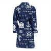 Nautical Anchor Print Pattern Men Long Robe-grizzshop