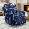 Nautical Anchor Print Pattern Recliner Cover-grizzshop