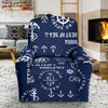 Nautical Anchor Print Pattern Recliner Cover-grizzshop