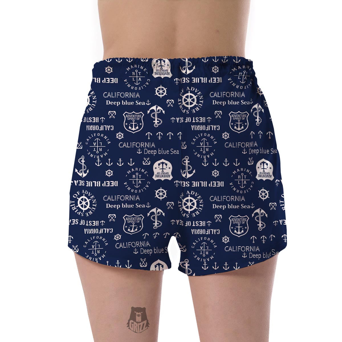 Nautical Anchor Print Pattern Women's Shorts-grizzshop