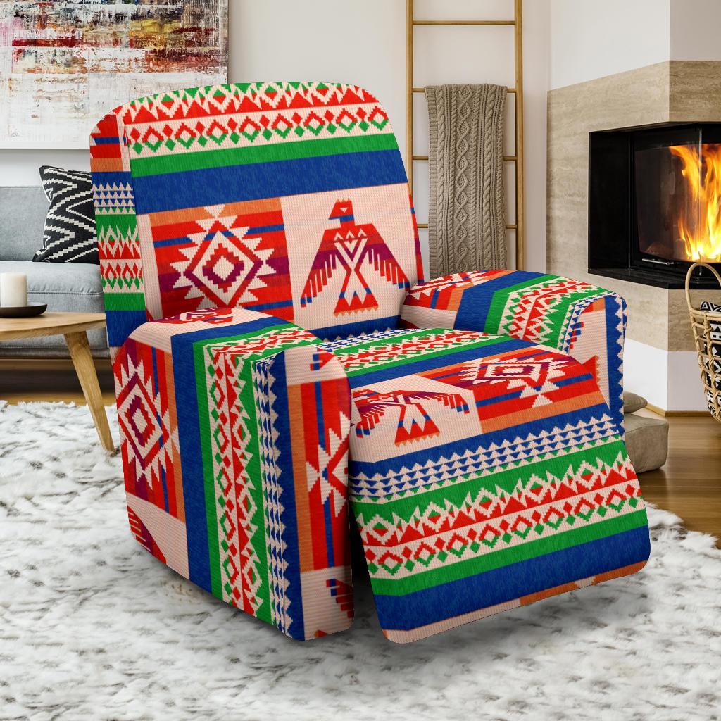 Navajo Aztec Pendleton Tribal Native Indians American Print Recliner Cover-grizzshop