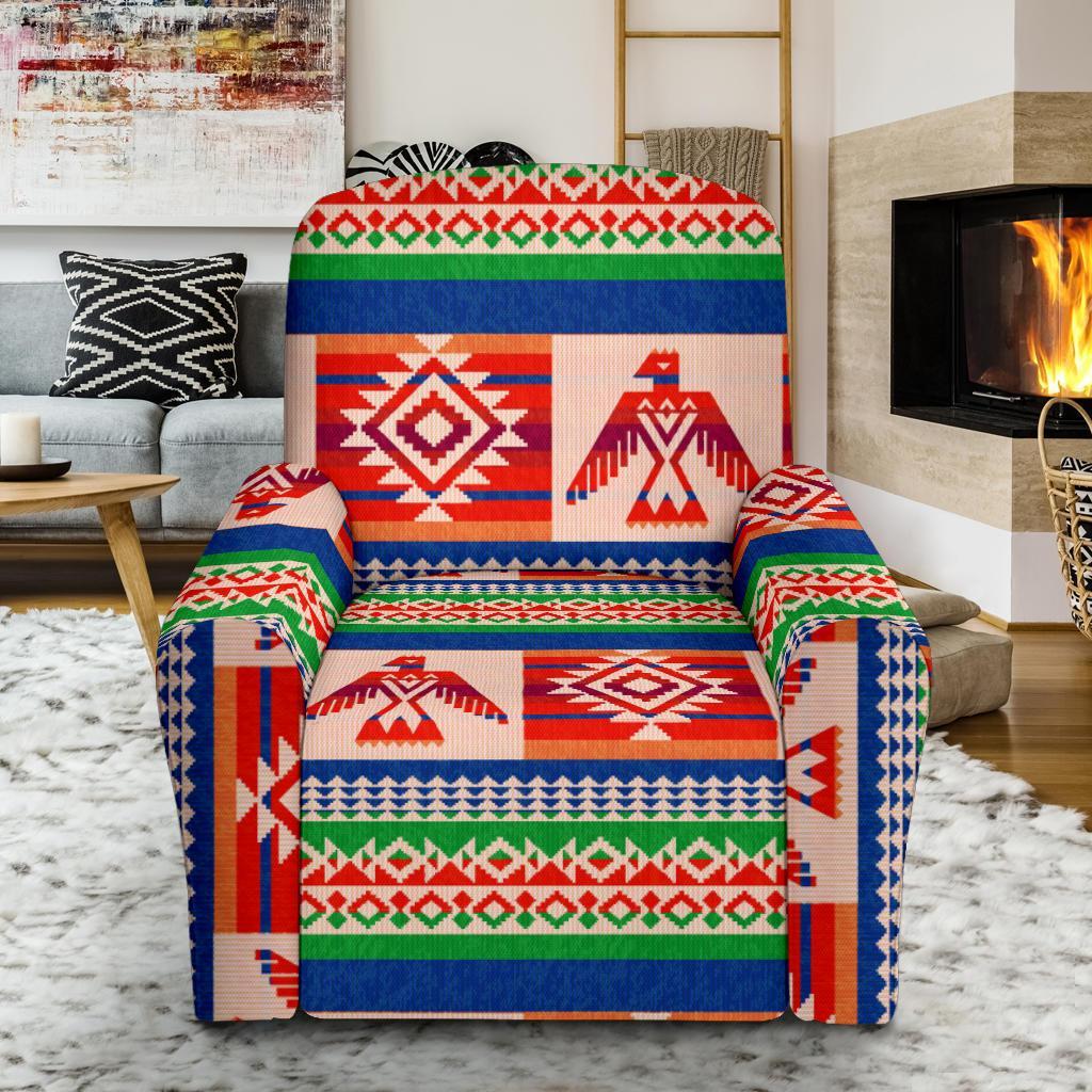 Navajo Aztec Pendleton Tribal Native Indians American Print Recliner Cover-grizzshop