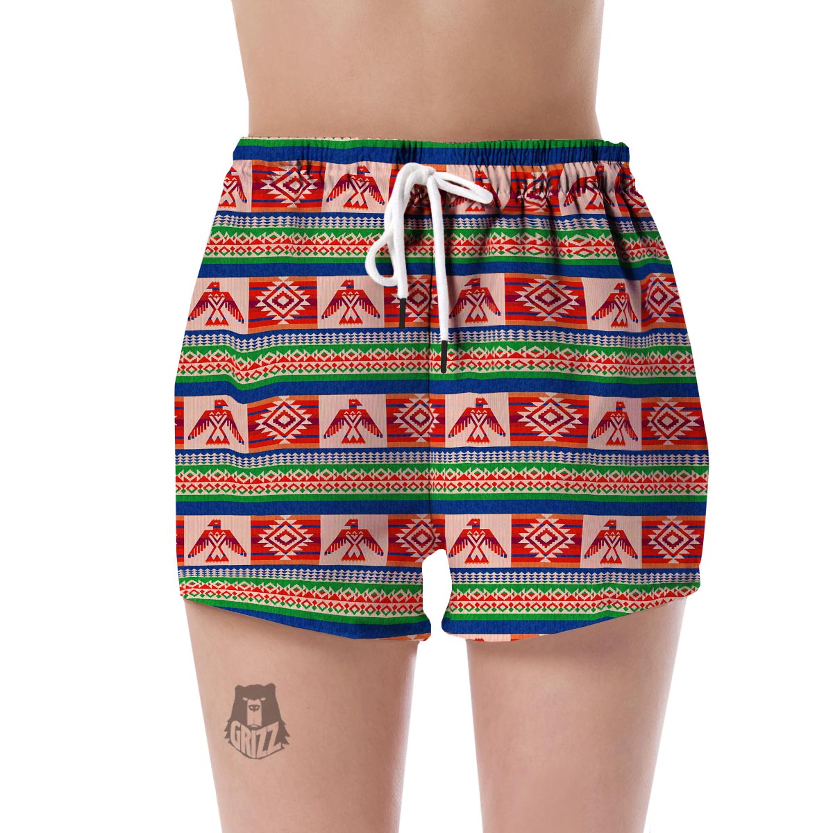 Navajo Aztec Pendleton Tribal Native Indians American Print Women's Shorts-grizzshop
