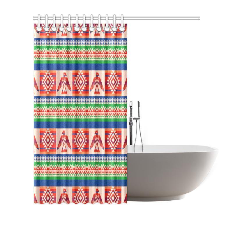 Navajo Aztec Tribal Native Indians American Print Bathroom Shower Curtain-grizzshop