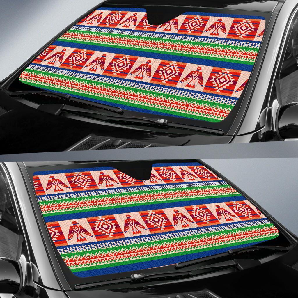 Navajo Aztec Tribal Native Indians American Print Car Sun Shade-grizzshop