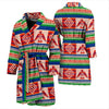 Navajo Aztec Tribal Native Indians American Print Men Long Robe-grizzshop