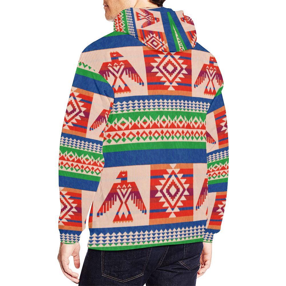 Navajo Aztec Tribal Native Indians American Print Men Pullover Hoodie-grizzshop