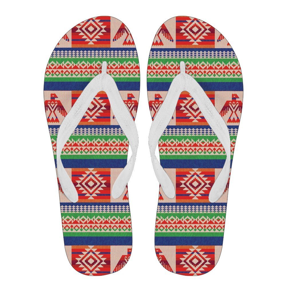 Navajo Aztec Tribal Native Indians American Print Men & Women Flip Flops-grizzshop