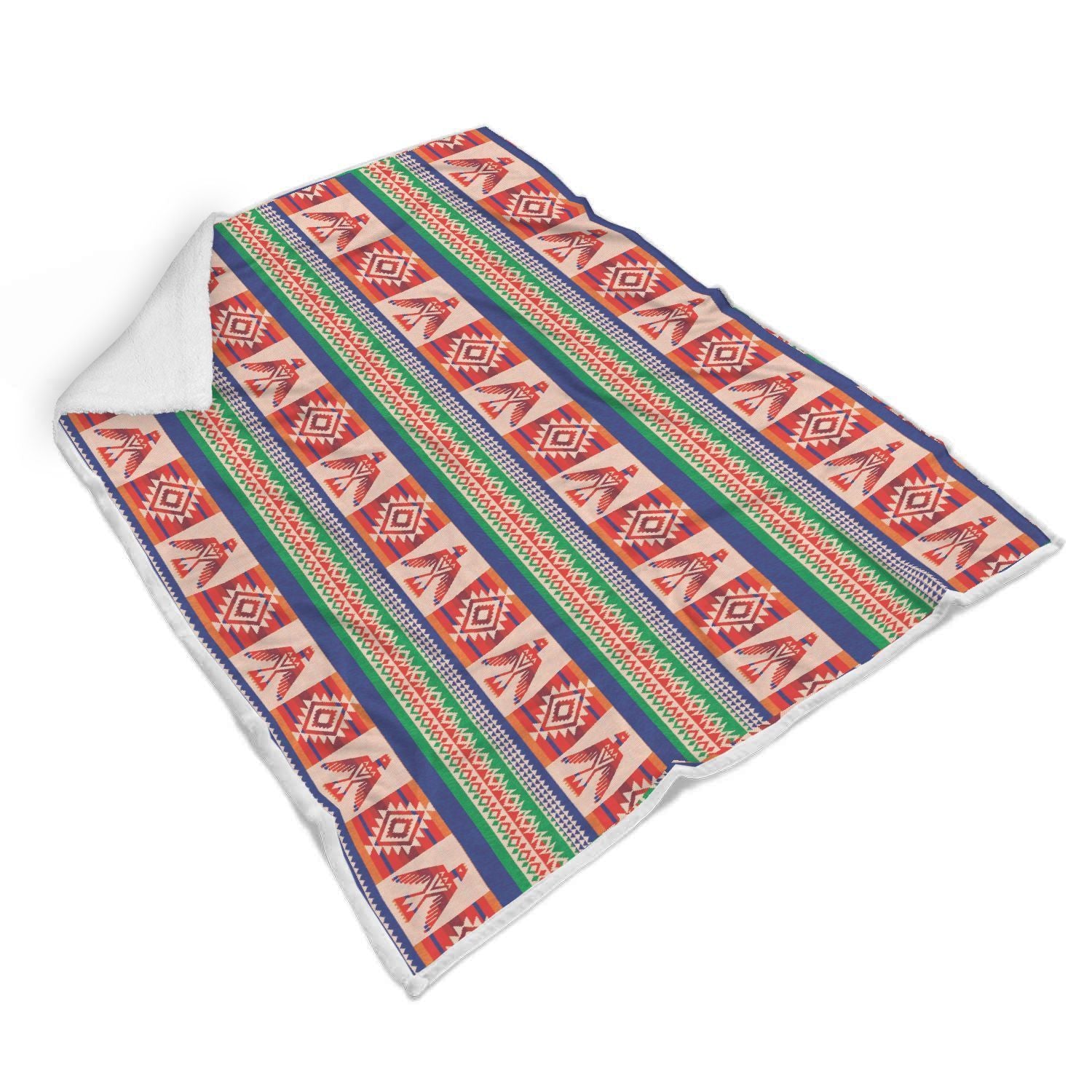 Navajo Aztec Tribal Native Indians American Print Throw Blanket-grizzshop