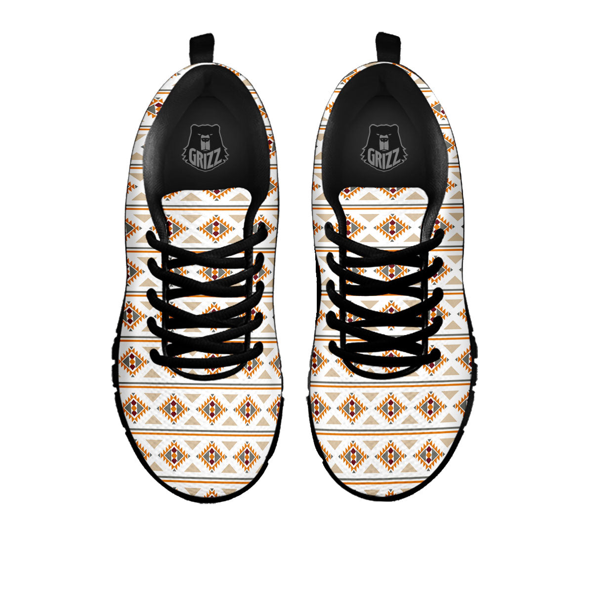 Navajo Ethnic Southwestern Print Pattern Black Sneaker-grizzshop