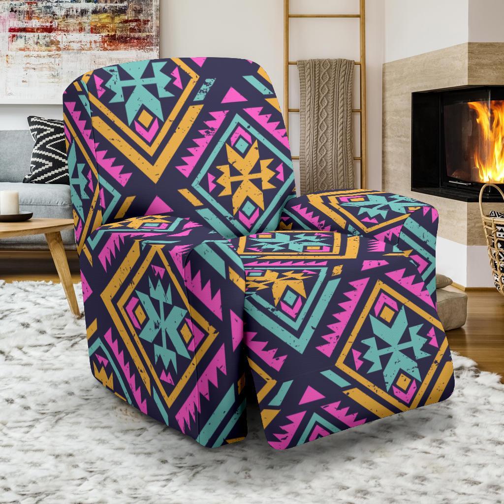 Navajo Indians Aztec Pendleton Tribal Native American Print Recliner Cover-grizzshop